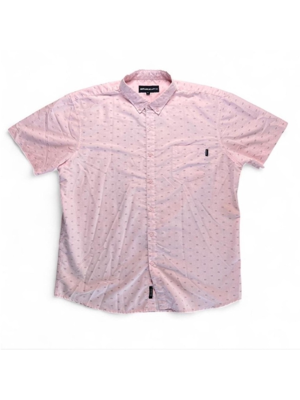 Pink Cotton Blend Short Sleeved Button Down Men’s Size XL
